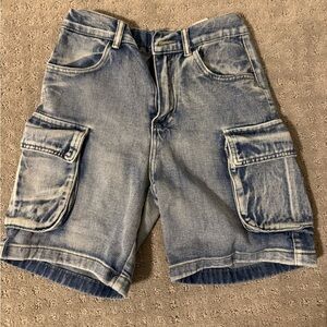 Men's Blue Denim Cargo Shorts